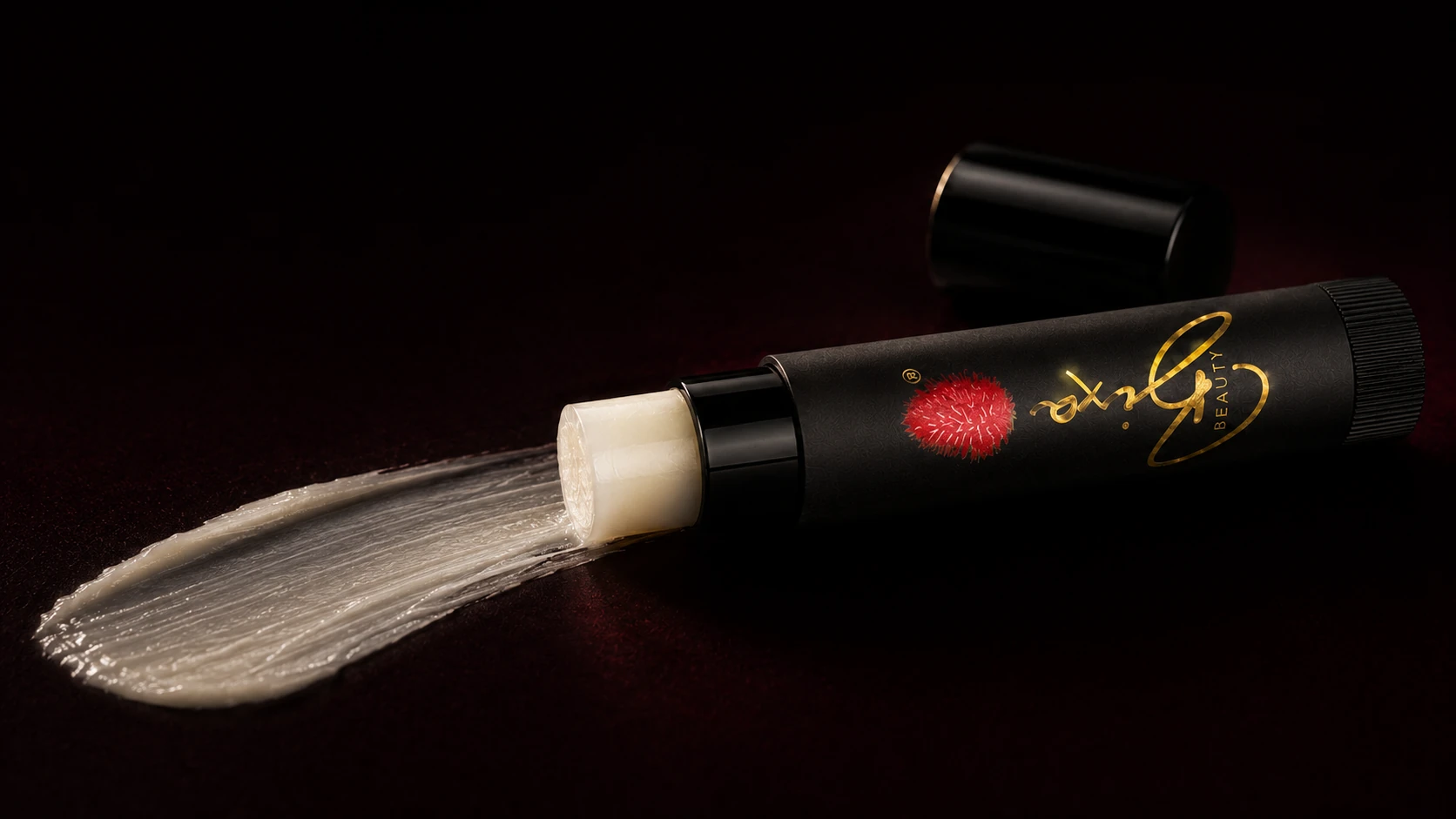 Bixa Beauty Lip Balm tube with soft product swipe
