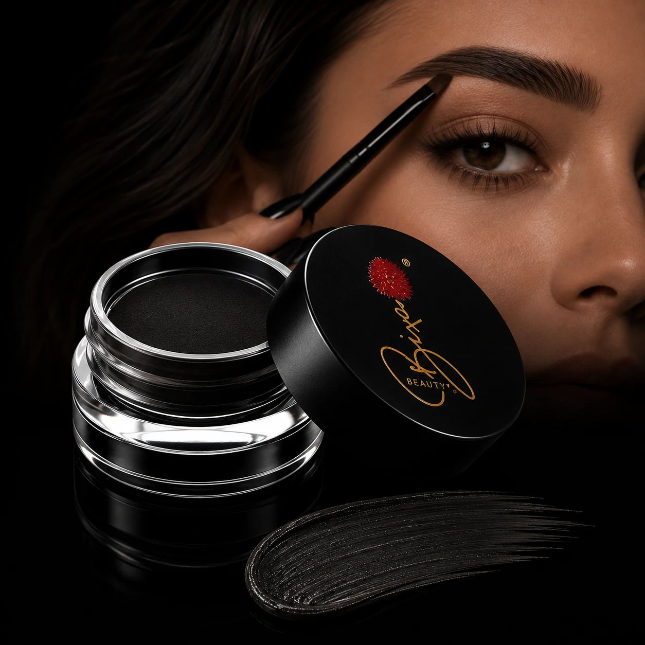 Jet Set Brow worn on model